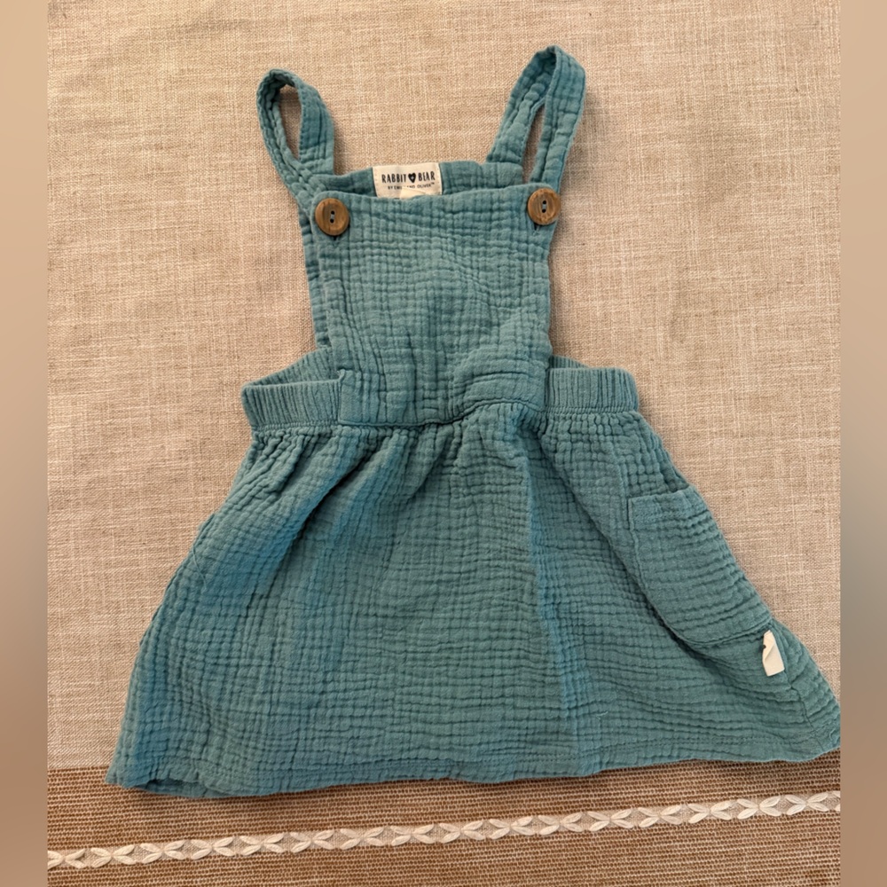 Blue Kids Suspender Skirt